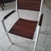 sedia metallo e legno
