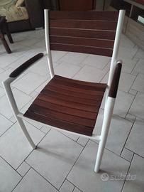 sedia metallo e legno