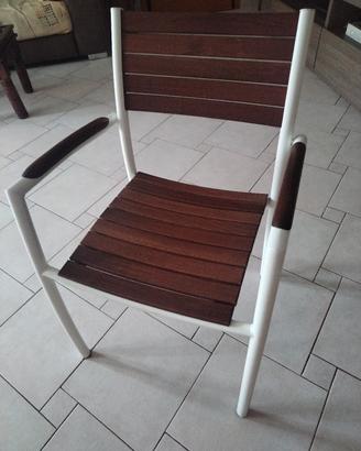 sedia metallo e legno