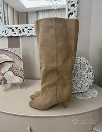 Stivali donna beige spuntati tg 37 nuovi