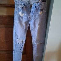 jeans donna strappati blu chiaro 
