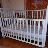 lettino Pali in legno+ Doghe + materasso