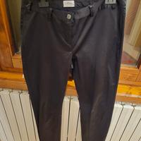 Pantalone slim nero lucido 