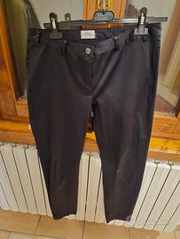 Pantalone slim nero lucido 