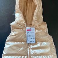 Gilet imbottito bimba oro 3-6 mesi