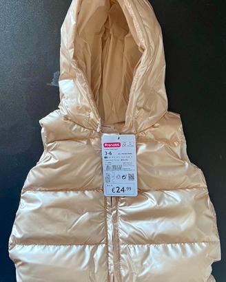 Gilet imbottito bimba oro 3-6 mesi