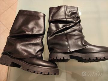 stivaletto nero vera pelle Kammi