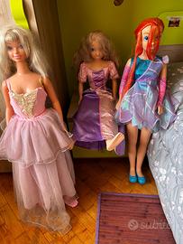 Bambole giganti barbie winx bloom raperonzolo