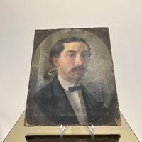 Antico dipinto raffigurazione di nobiluomo seconda