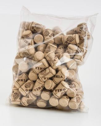 Sacchetto NUOVO sigillato tappi in sughero -100 pz
