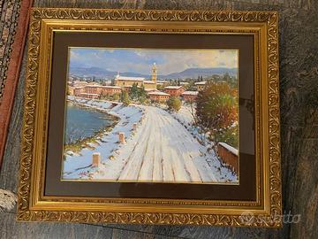 Quadro neve sul Lungadige Verona