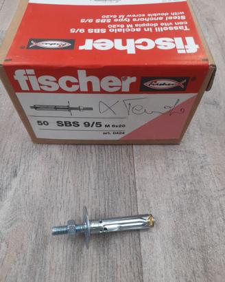 Tassello Fischer SBS 9/5 M6×20, metallo foro 9mm.
