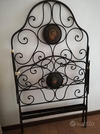LETTO ANTICO IN FERRO BATTUTO PERIODO 1800