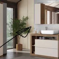 Mobile con specchio bagno