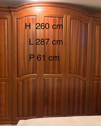 arredamento completo camera letto noce nazionale