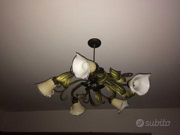 11 lampadari con "calle" in vetro di Murano