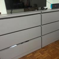 2 cassettiere con 3 cassette