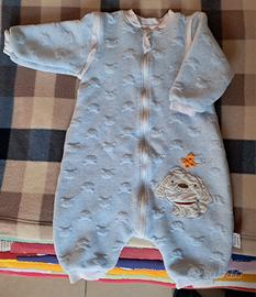 Sacco nanna invernale con maniche aperture piedi 