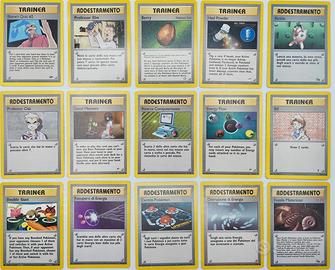 15 carte Pokemon trainer addestramento