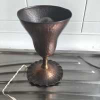 Lampada da tavolo vintage in rame