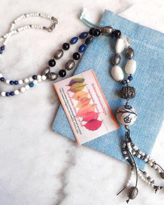 Collana da regina di Saba pietre e perle rare