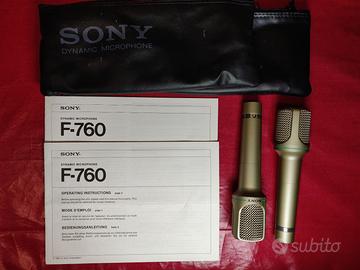 Coppia microfoni pro vintage  SONY F-760 (Japan)