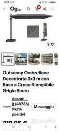Ombrellone 3x3 decentrato