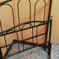 Struttura letto in ferro battuto, oro/verde scuro