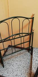 Struttura letto in ferro battuto, oro/verde scuro