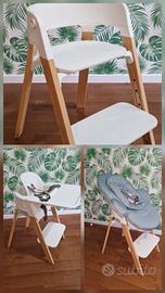 Seggiolone pappa/sedia Stokke Steps e sdraietta