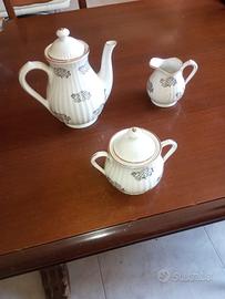 Tris Capodimonte zuccheriera lattiera e caffettier