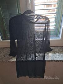 Maglietta nera trasparente 