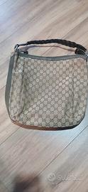 gucci hobo bamboo gg cambas originale verde milita