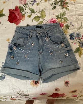 Short con strass in jeans NUOVI