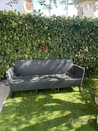 Divano da giardino in ratan