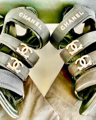 Sandali In Tessuto " CHANEL "