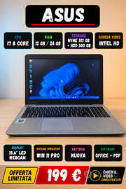 Computer Portatile Asus | i7 SSD 256GB | 16 GB RAM
