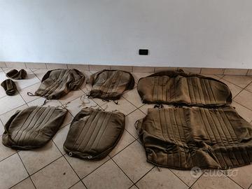 Set coprisedili auto d'epoca per Fiat 1 sl marronc