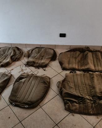Set coprisedili auto d'epoca per Fiat 1 sl marronc