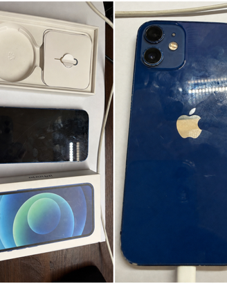 iPhone 12 mini 64 GB Blu con scatola e cavo