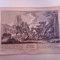 ANTICA STAMPA ACQUAFORTE “MENDICUS DER BETTLER”