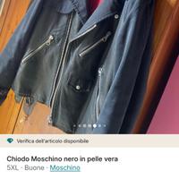 Chiodo moschino nero