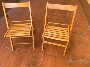Sedie pieghevoli in legno