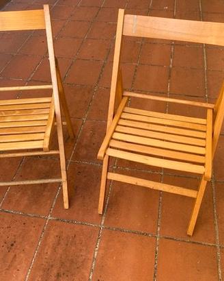 Sedie pieghevoli in legno
