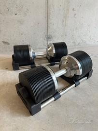 Coppia manubri con selettore 40 kg/scatti 1 kg