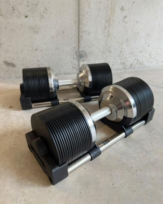 Coppia manubri con selettore 40 kg/scatti 1 kg