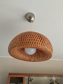 lampadario in bambù 
