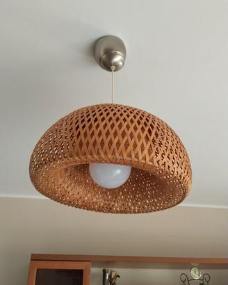 lampadario in bambù 