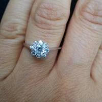 Anello solitario argento e zirconi