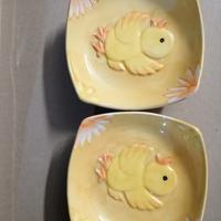 piattini decorati con pulcino